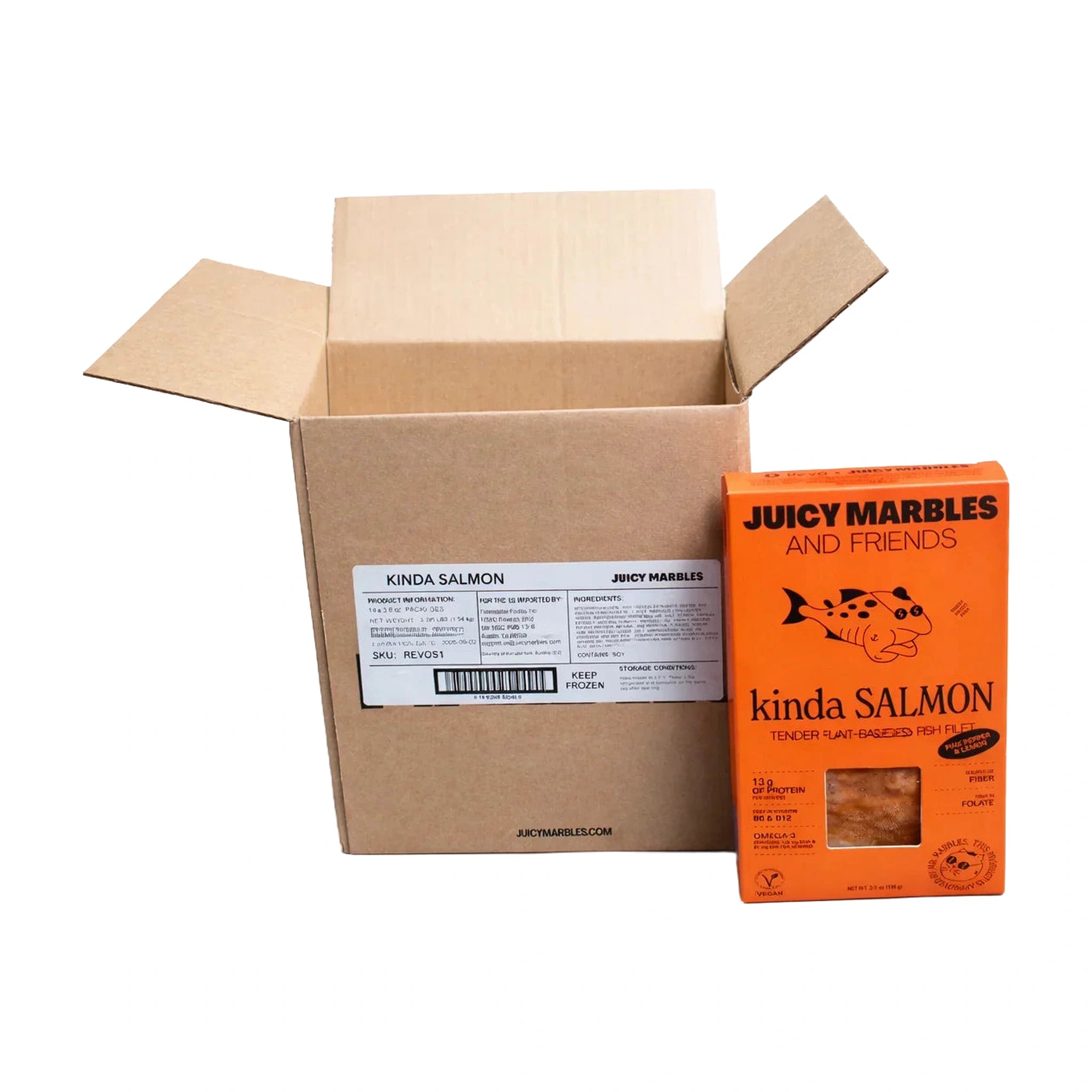Juicy Marbles Plant-Based Vegan Kinda Salmon Fish Fillet
