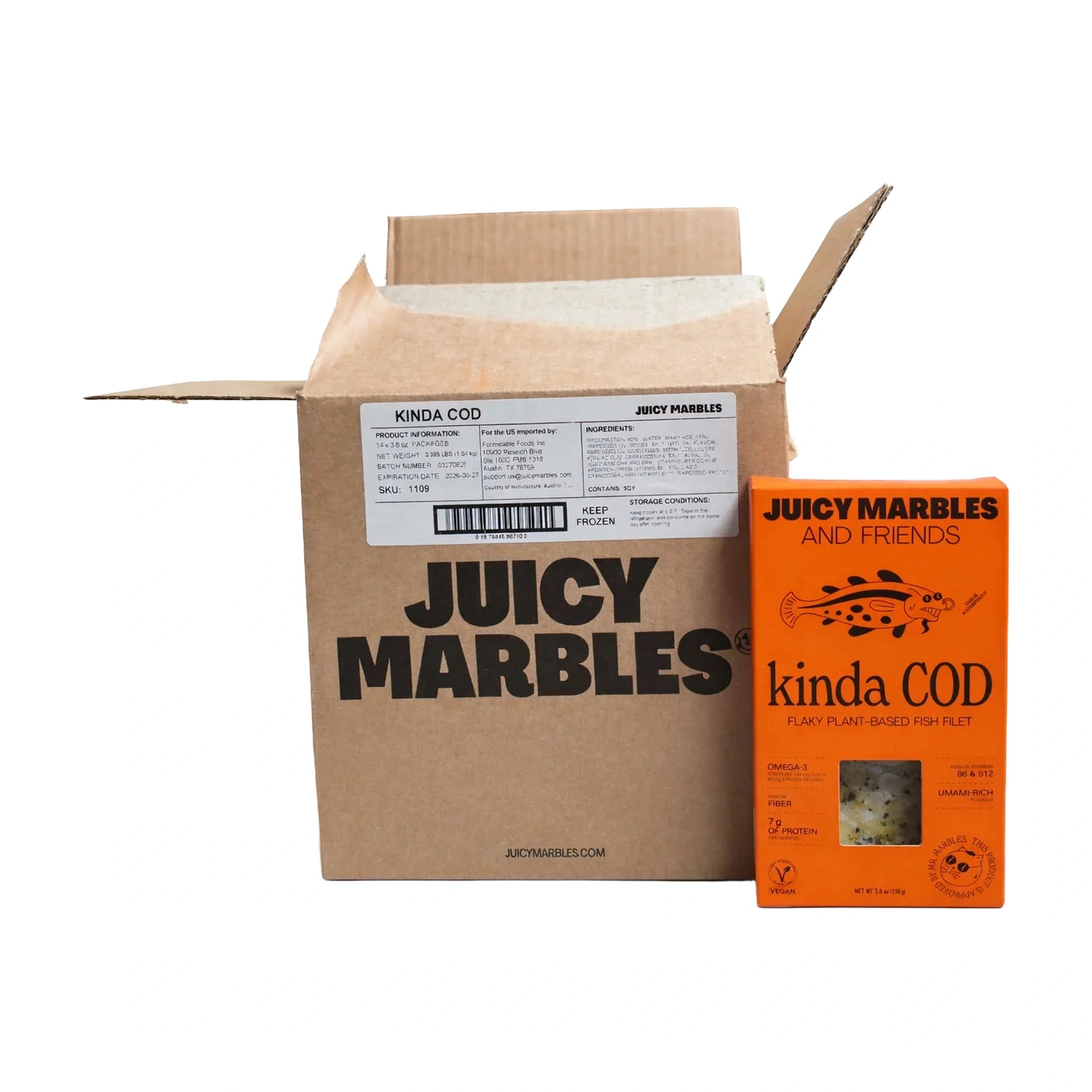 Juicy Marbles Plant-Based Vegan Kinda COD Flaky Fish Fillet