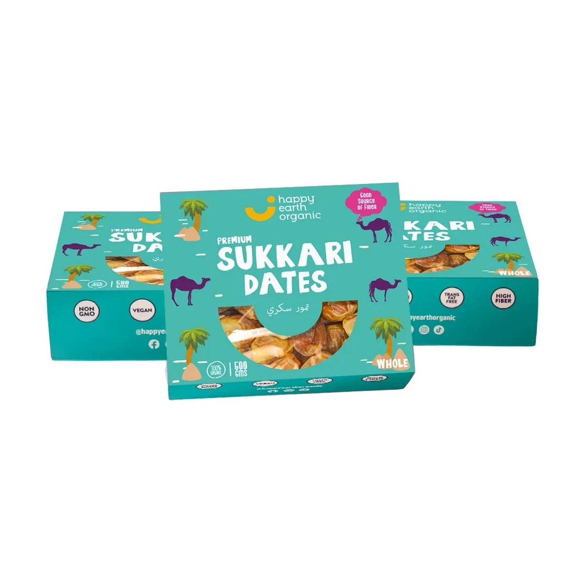 Happy Earth Organic Sukkari Dates 500g | Welaza