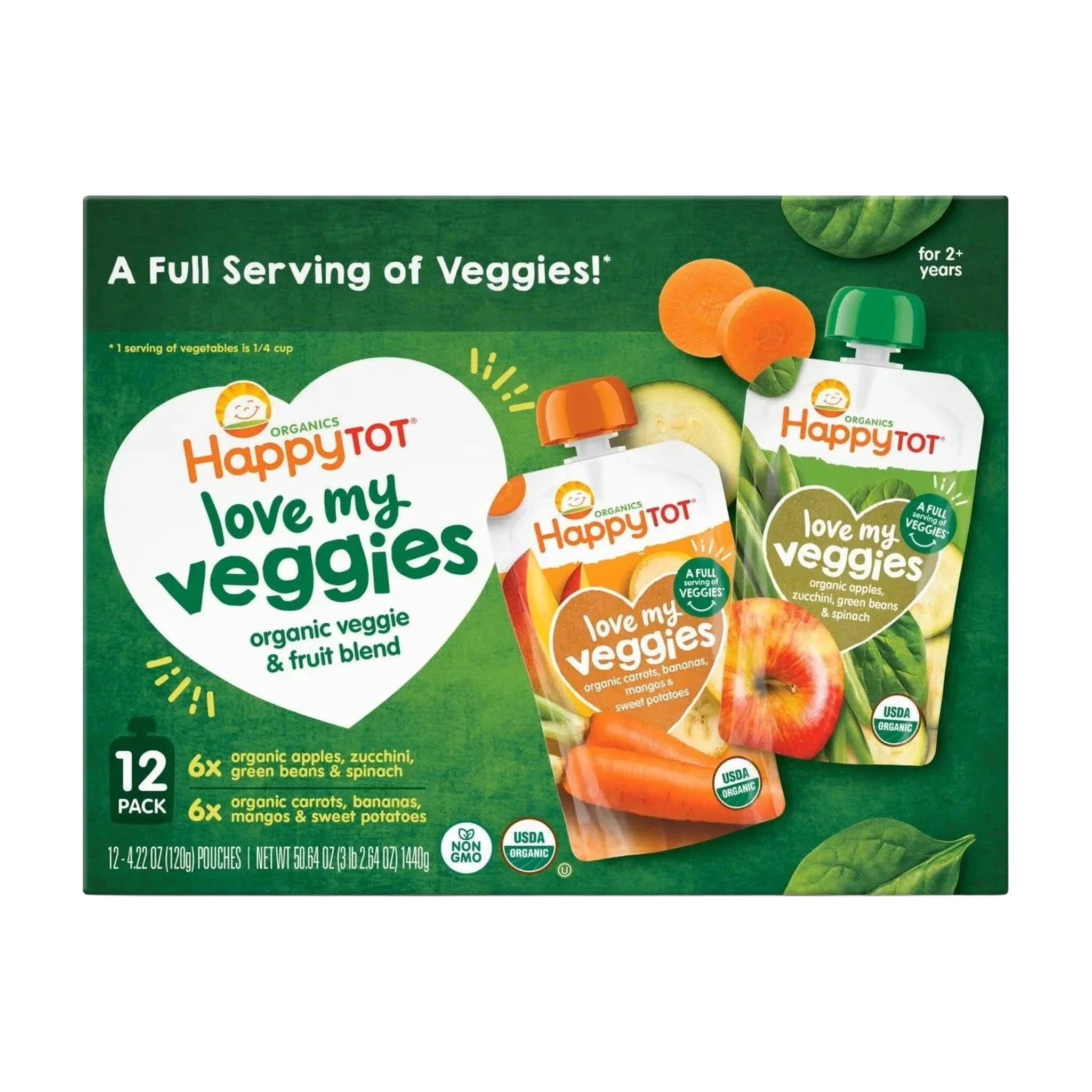 HappyTOT Organics Love My Veggies Variety Pack - 120g (12pk)