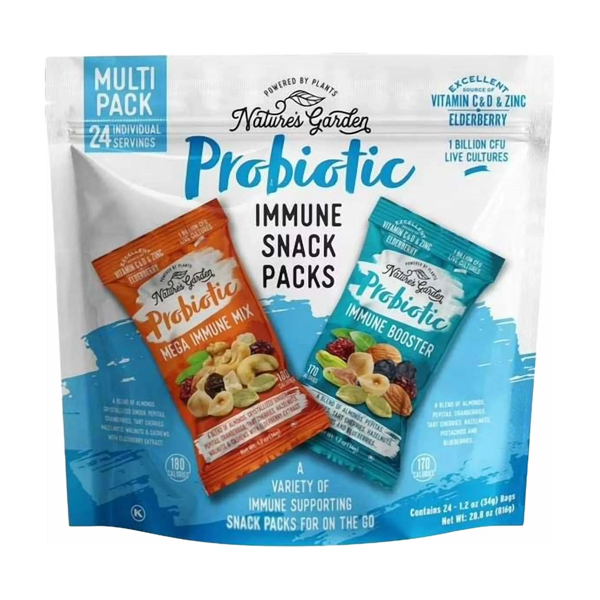 Nature's Garden Probiotic Trail Mix Variety, 24 Pack