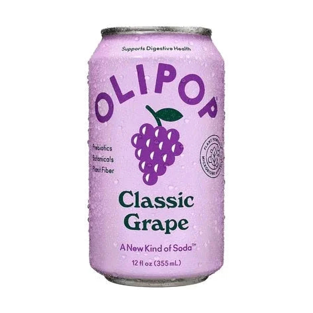 Olipop Classic Grape Soda Can 355ml | Welaza