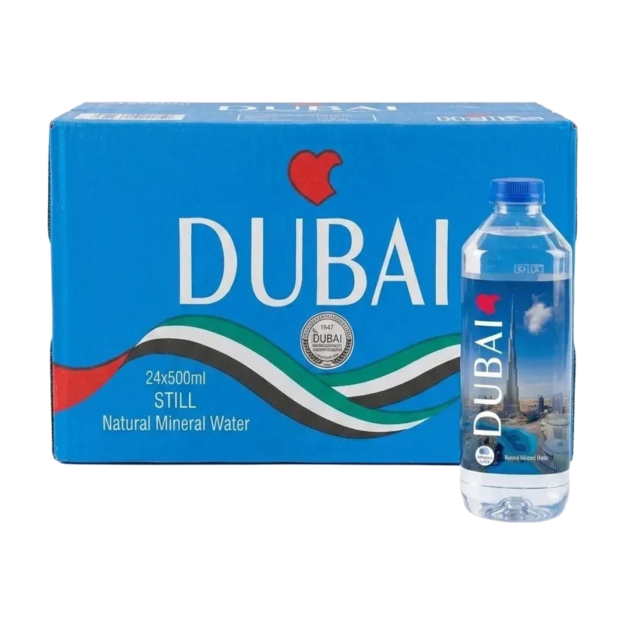 Love Hellas Premium Greek Natural Mineral Still Water - Pack of 24 PET bottle 500ml Burj Khalifa