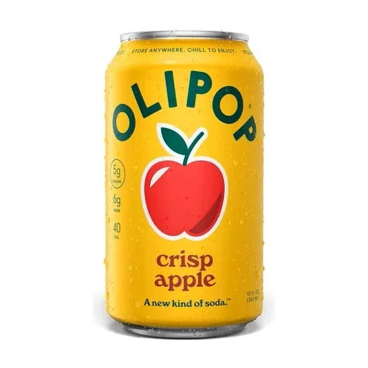 Olipop Prebiotic Crisp Apple Soda Can 355ml | Welaza