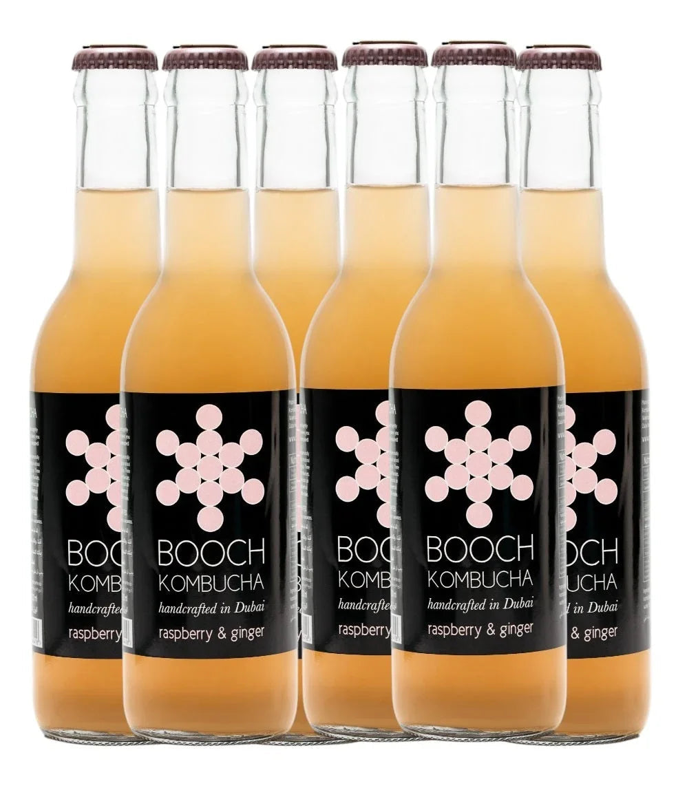 Booch Raspberry Ginger Kombucha - 300ml Pack of 6