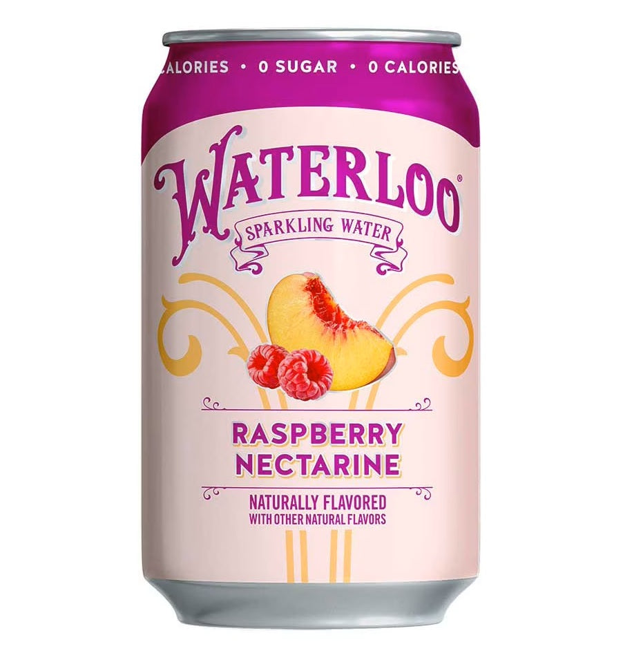 Waterloo Sparkling Water, Raspberry Nectarine 355ml
