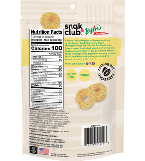 Snak Club Tajin pineapple rings 64g