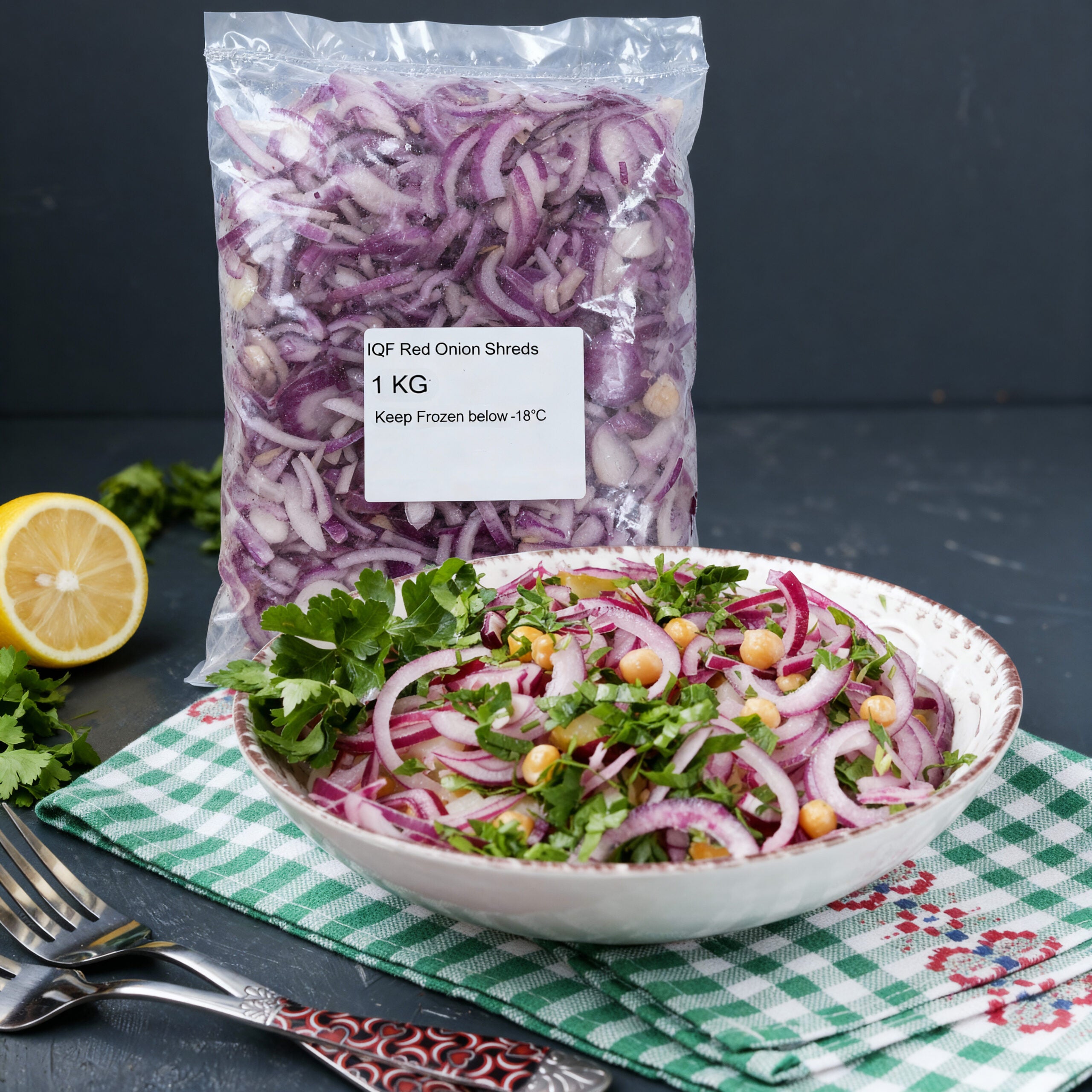 Frozen Red Onion Slices