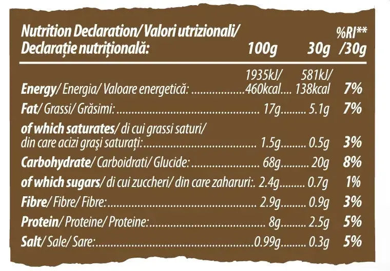 Rice Up Whole Grain Rice Chips Gorgonzola and Caramelized Pear 60G, Gluten free, No GMO