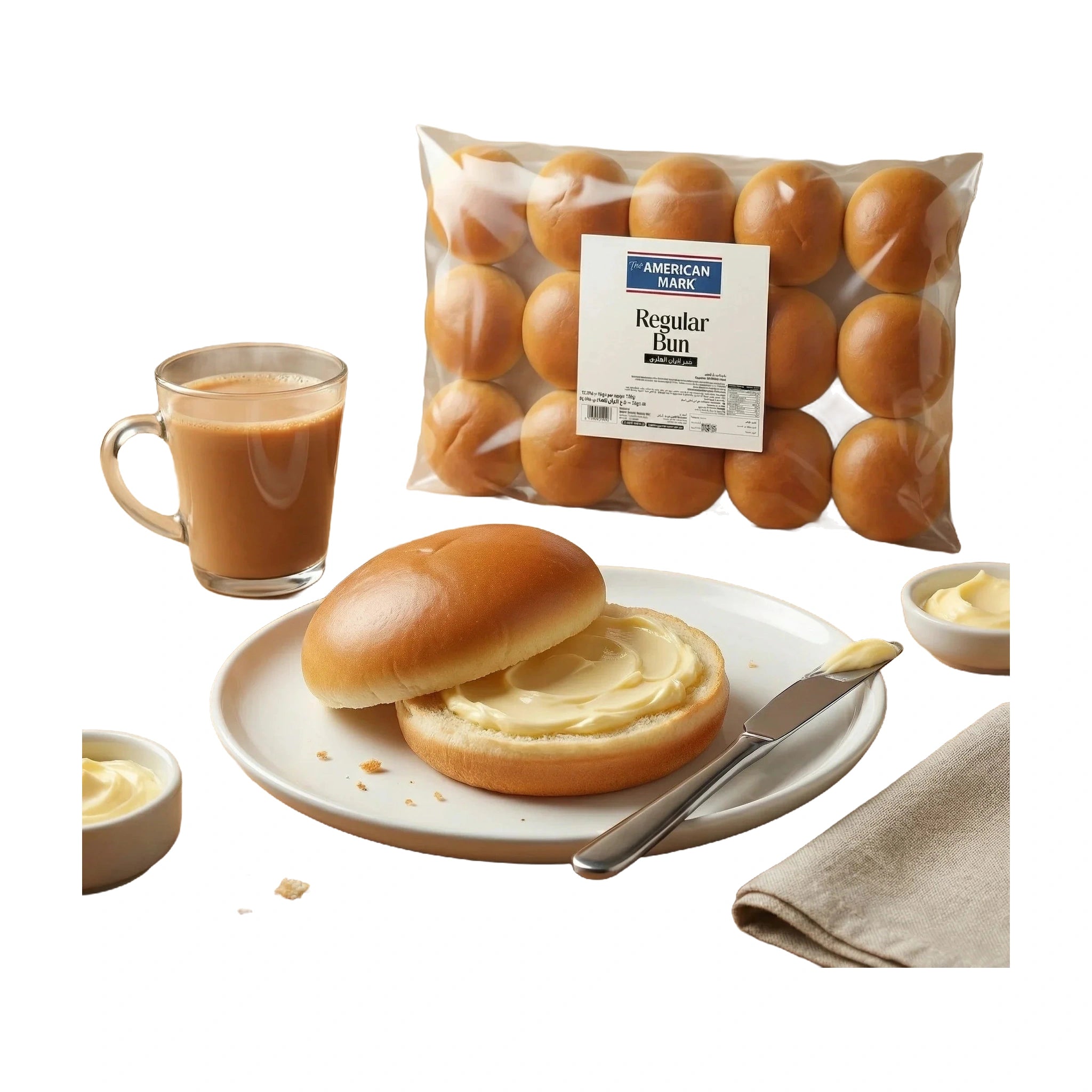 Regular Bun 4 inch – 15pcs (750g) | American Mark