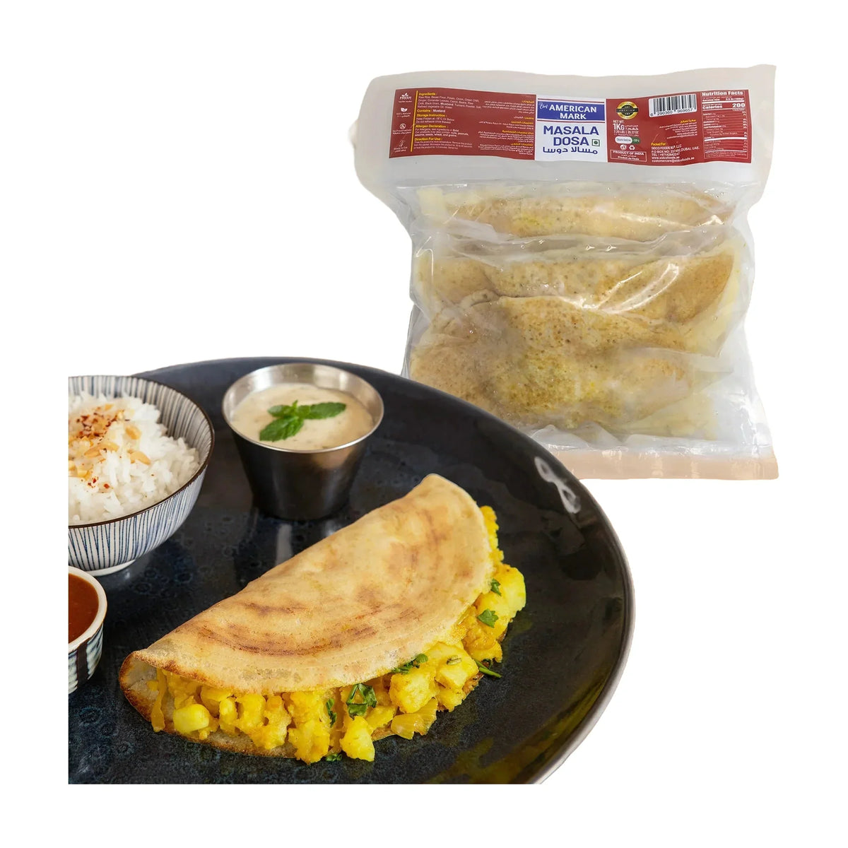 Masala Dosa 1kg (Approx. 16 pieces)