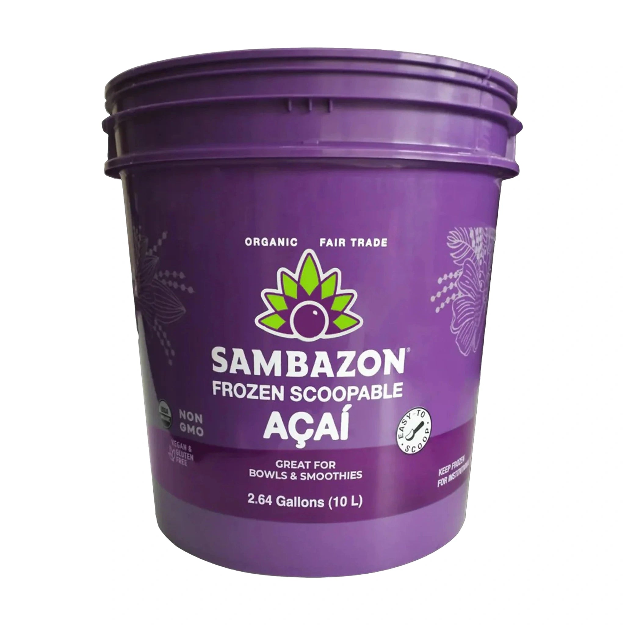 Sambazon Açaí (Acai) Puree – All Natural Frozen 10L Bucket