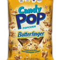 Candy Pop Popcorn Butterfinger, Made with Real Butterfinger Candy, Low Sodium, 150 Cal, Non GMO ,5.25OZ (149g)
