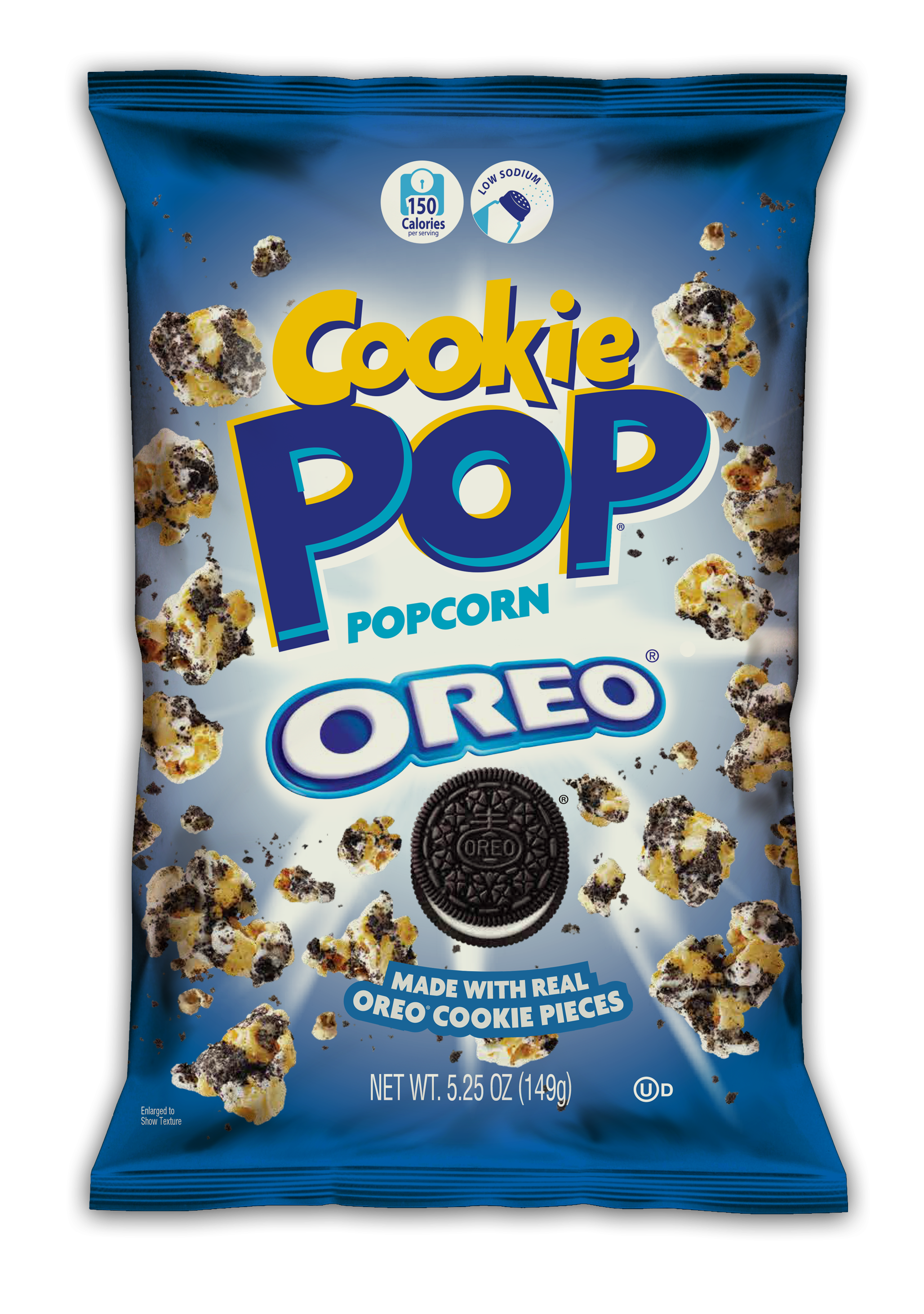 Cookie Pop Popcorn Oreo, Made With Real Oreo Cookie, Low Sodium, 150 Cal, 5.25OZ (149g)