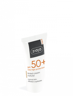 SPF 50+ Tinted Cream Natural Cream Normal Skin Dilated Capillaries (Ziaja) - Image 1