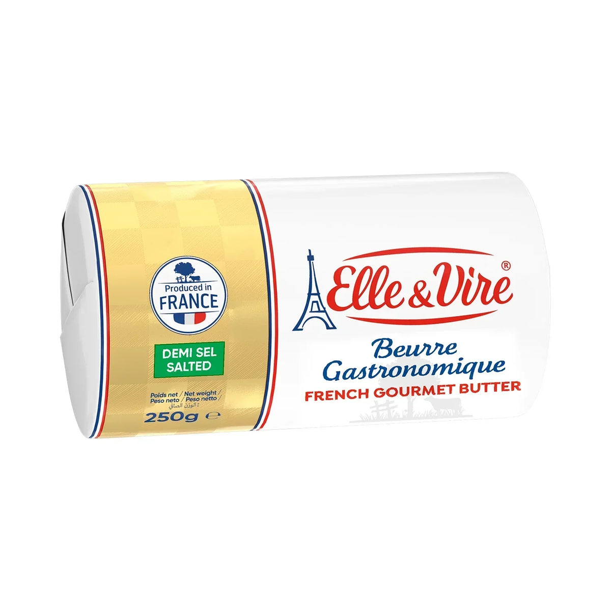 Elle and Vire Gourmet Roll Salted Butter 250g