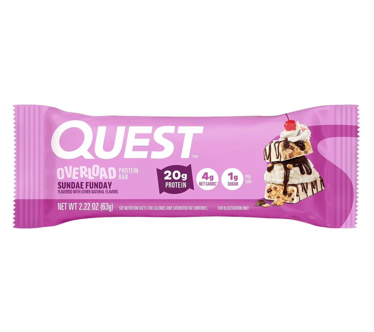 Quest Overload 'Sundae Funday' Protein Bar 63g