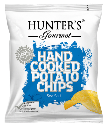 Hunter's Gourmet sea salt potato chips 40g
