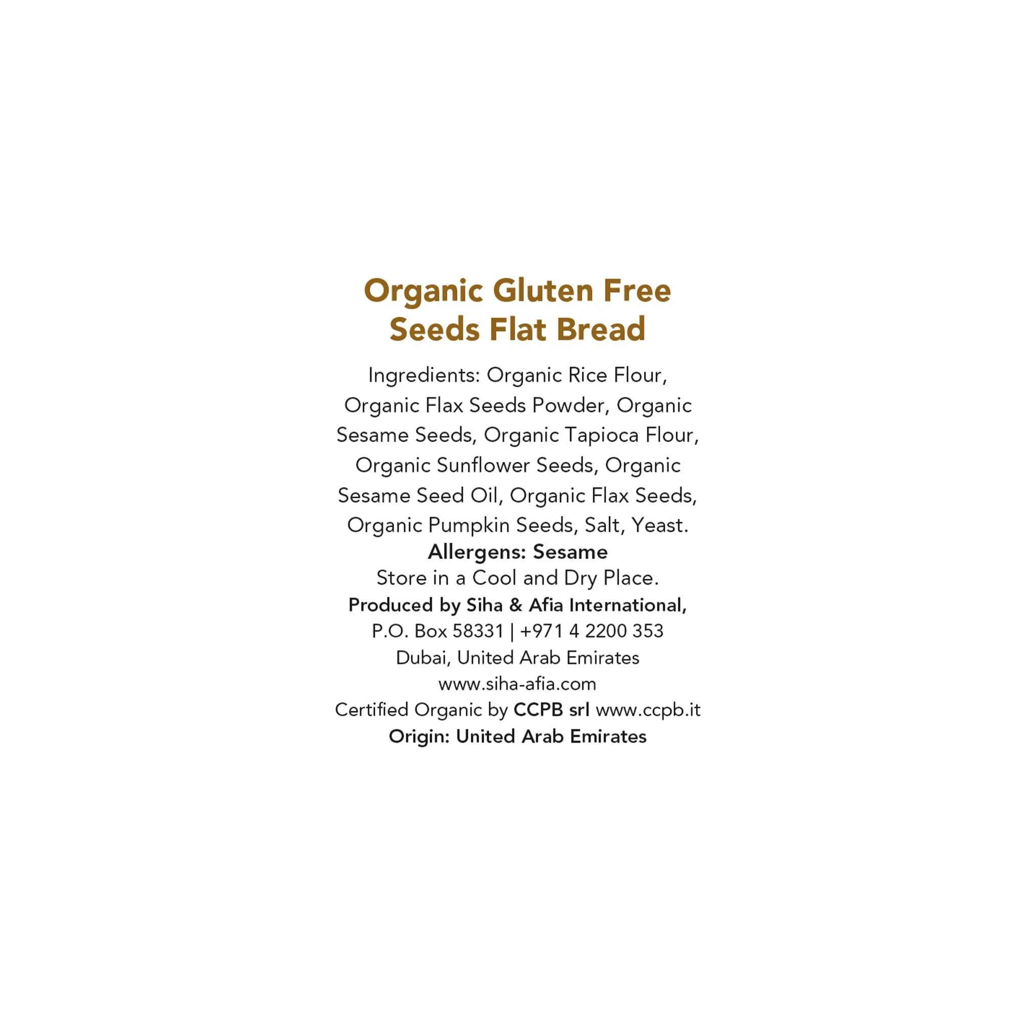 Meadows Organic Seeds Flat Bread 150g