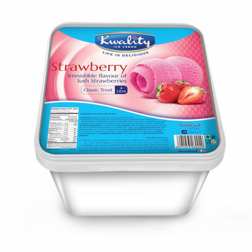 Strawberry Ice Cream 4L | Kwality