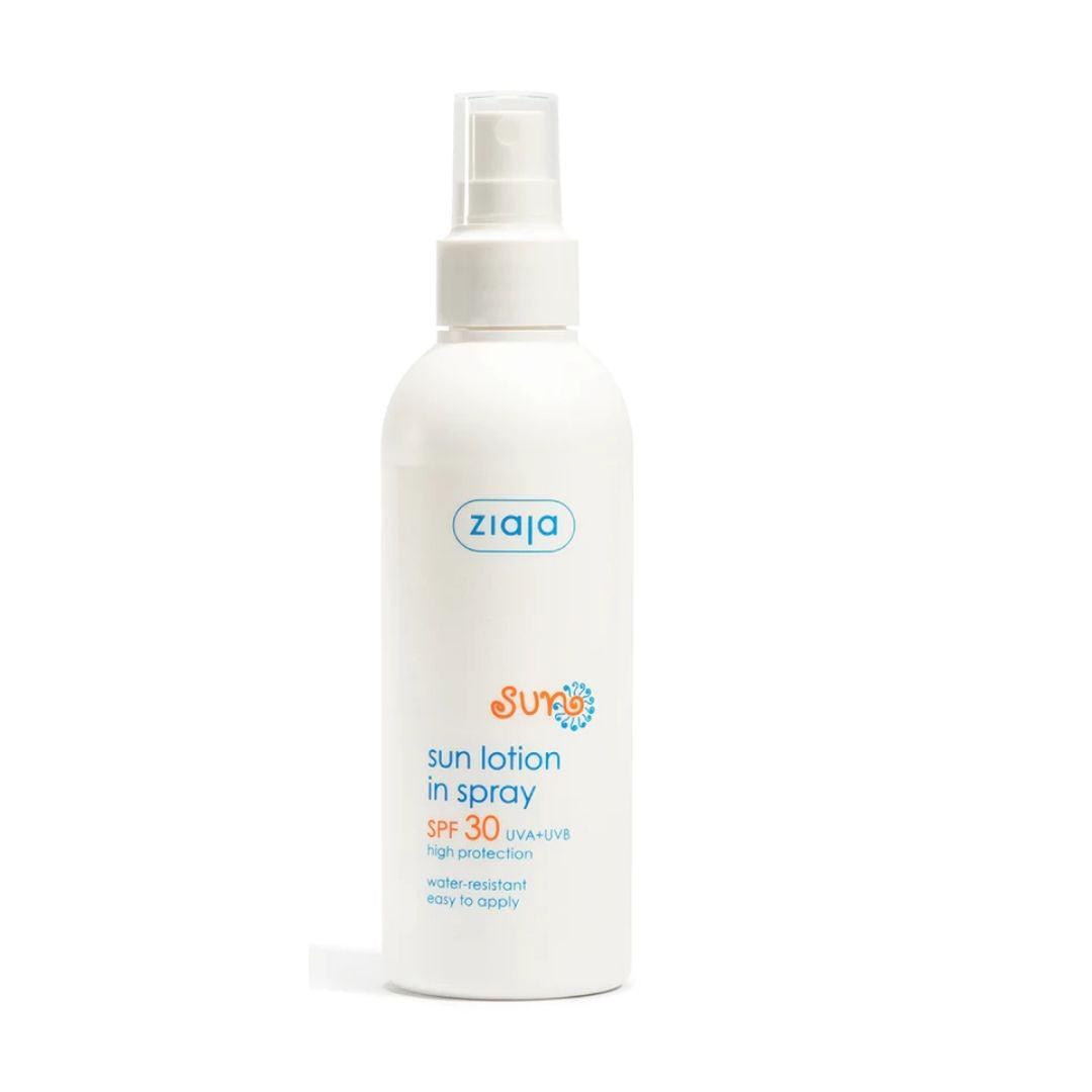 Sun Lotion In Spray SPF30 UVA+UVB High Protection Water-Resistant Easy To Apply (Ziaja) - Image 1