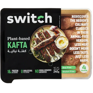 iPlantBased Switch Plant-based Kafta frozen skewers, soy free, gluten free, 240g, UAE vegan food