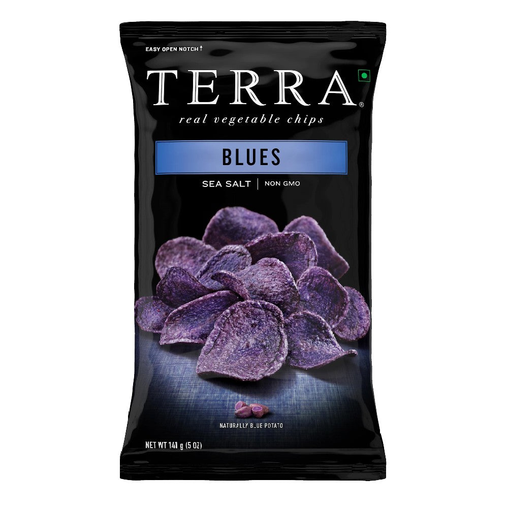 Terra Blues Chips 141g, Gluten Free and NON GMO, Naturally Blue Potato