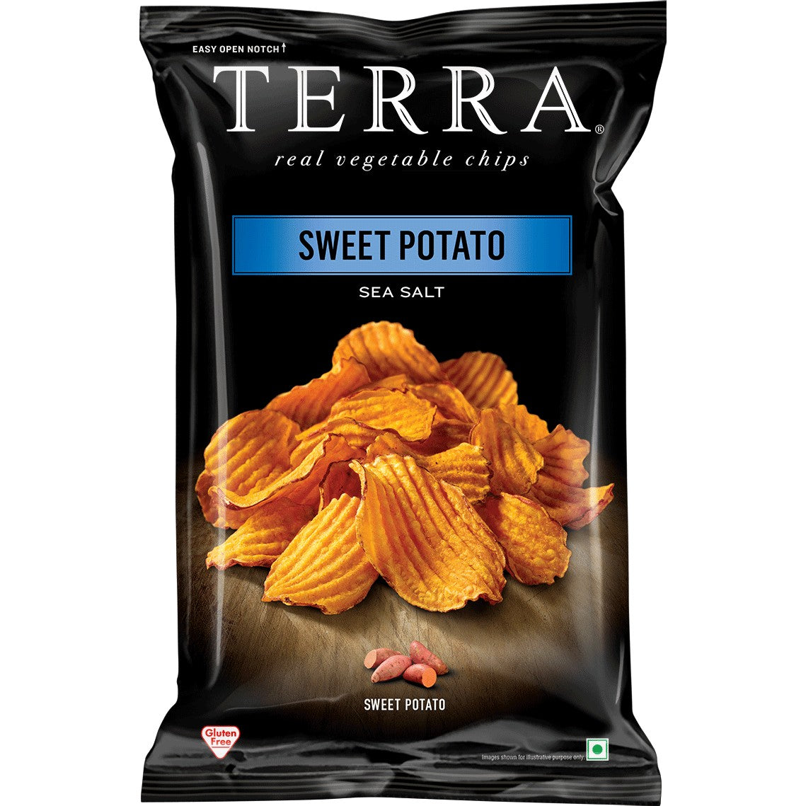 Terra Crinkled Sweet Potato - Sea salt 141g, Gluten Free