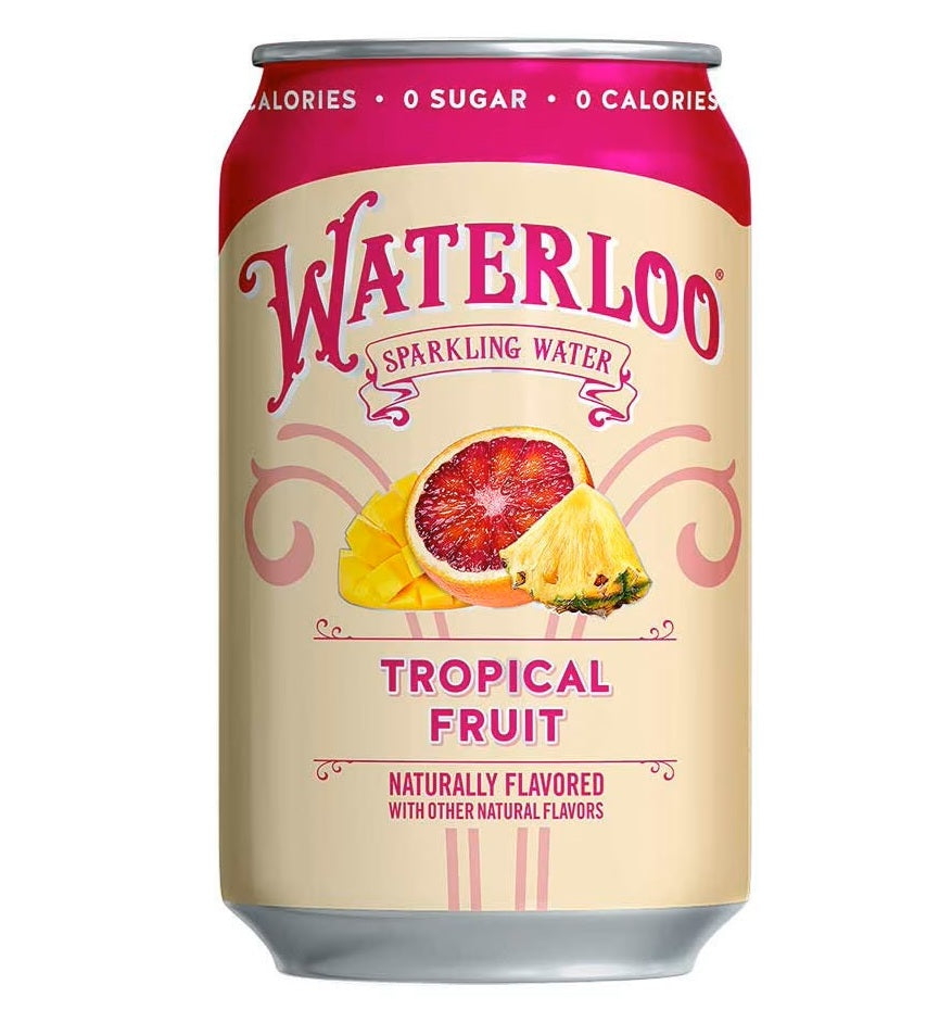 Waterloo Sparkling Water, Tropical Fruit 355ml
