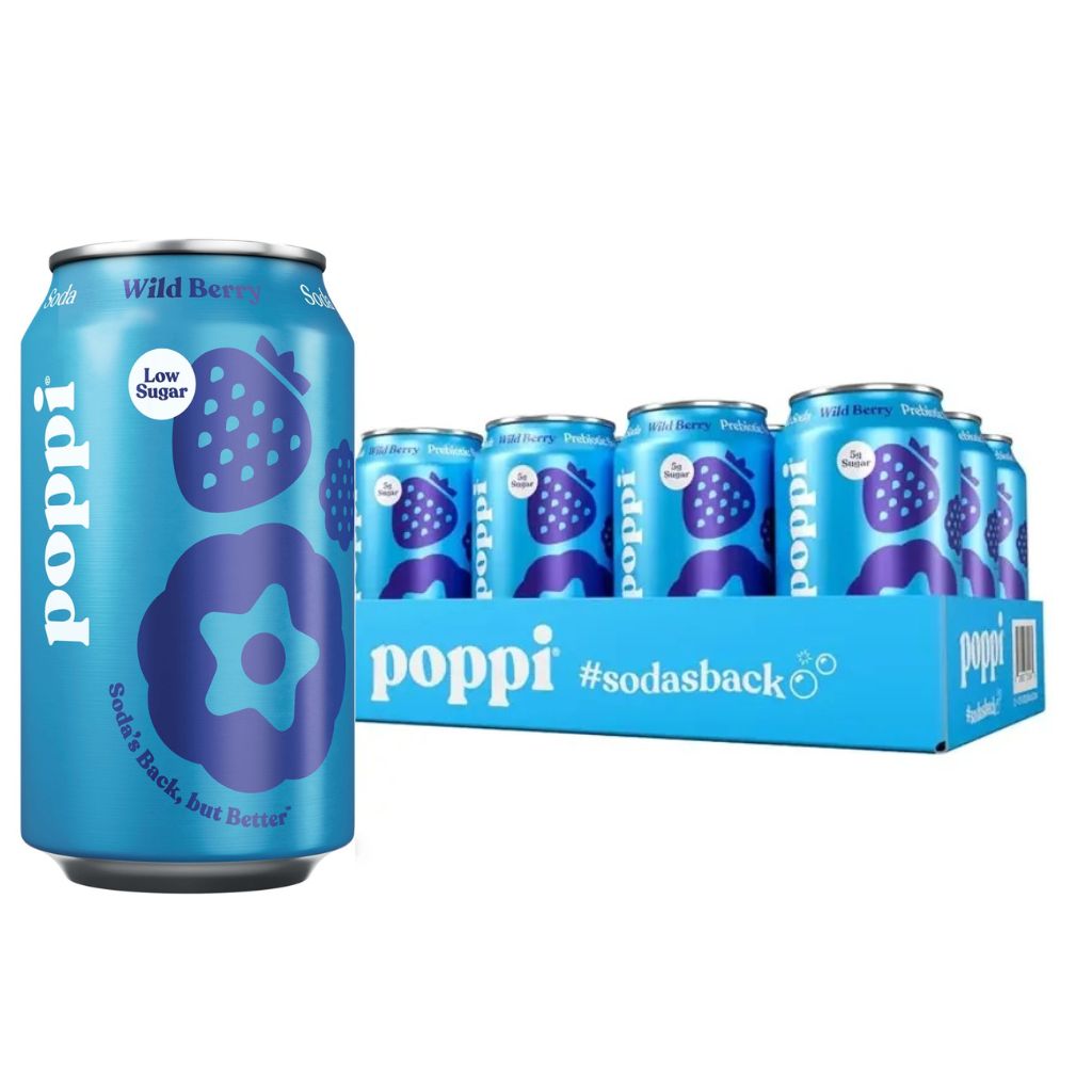 Poppi Low Sugar Wild Berry Soda 330ml X 24 Pcs
