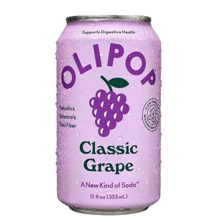 Olipop Classic Grape Soda Can 355ml