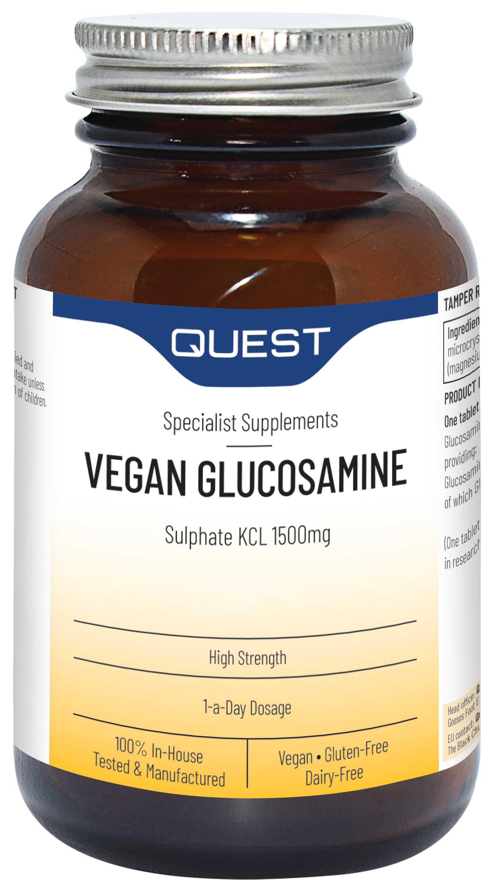 Vegan Glucosamine Sulphate 1500mg supplement