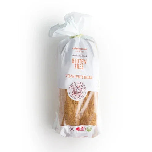Gluten free vegan white bread loaf in clear packaging from iPlantBased UAE
