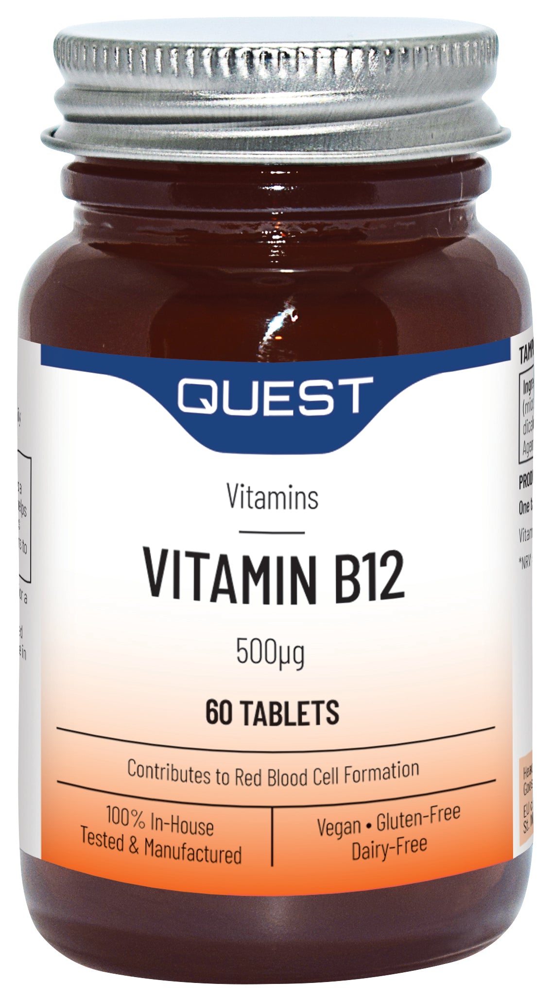 Vitamin B12 500mcg – 60 Tablets supplement