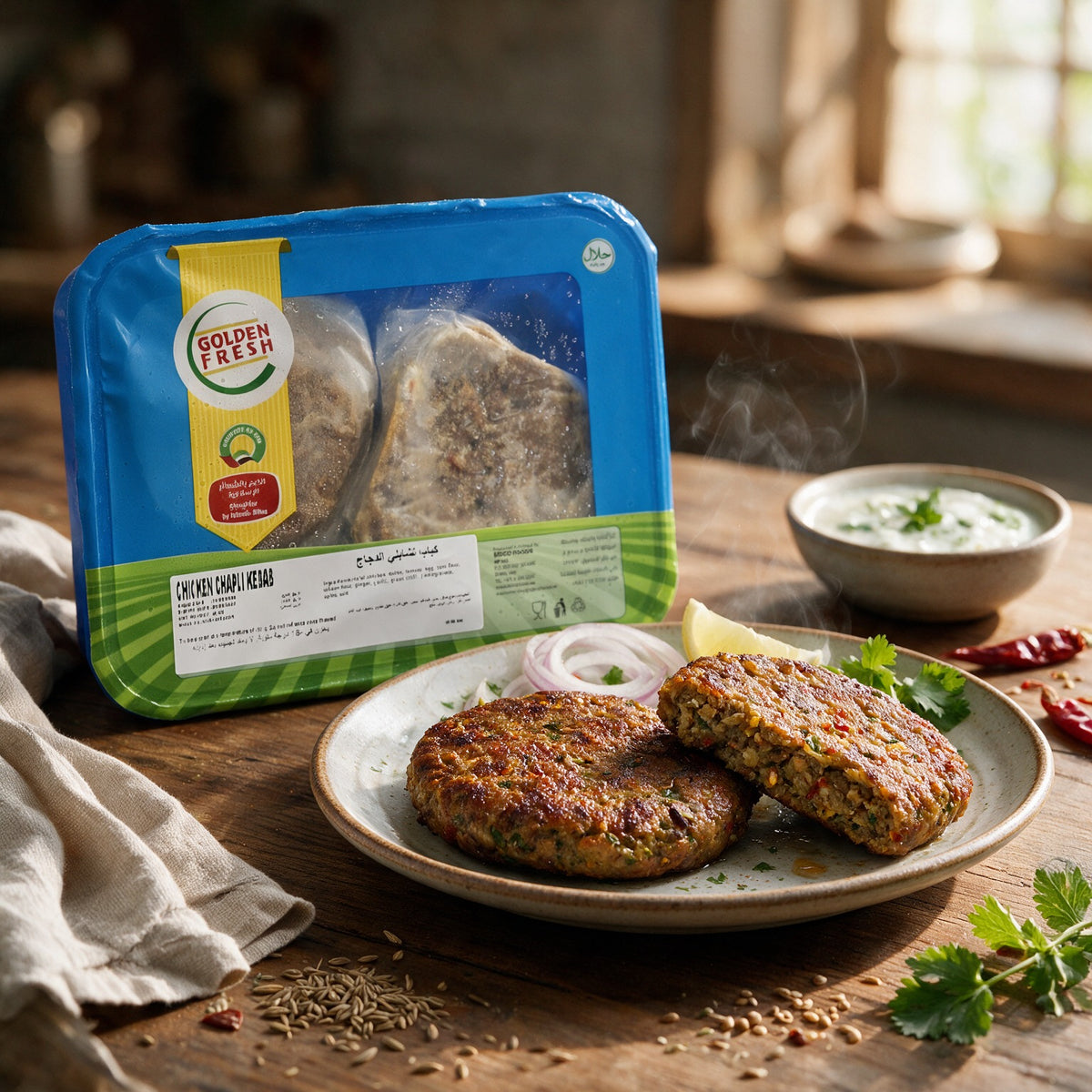 Thick & Juicy Chicken Chapli Kebab 400g (4 pcs)