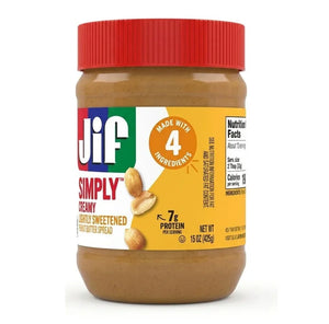 Jif Simply Creamy Lightly Sweetened Peanut Butter Spread 425g