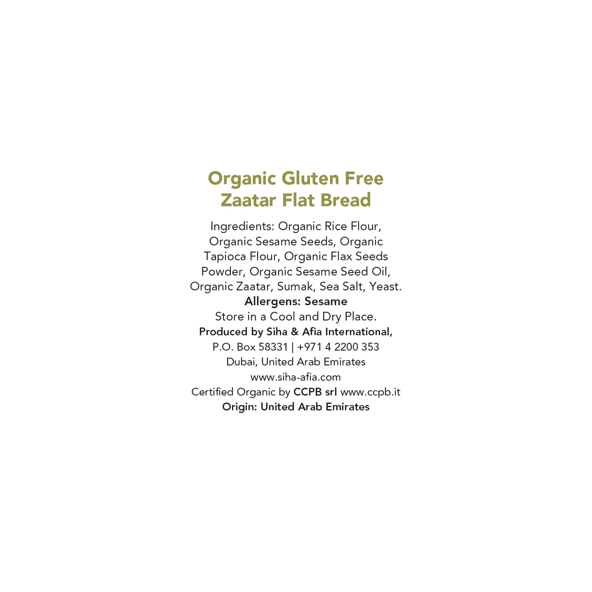 Meadows Organic Zaatar Flat Bread 140g