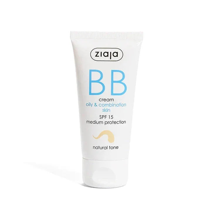 BB Cream Oily & Combination Skin, SPF15 Medium Protection Natural Tone (Ziaja) - Image 1