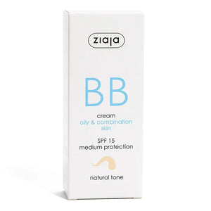 BB Cream Oily & Combination Skin, SPF15 Medium Protection Natural Tone (Ziaja) - Image 2