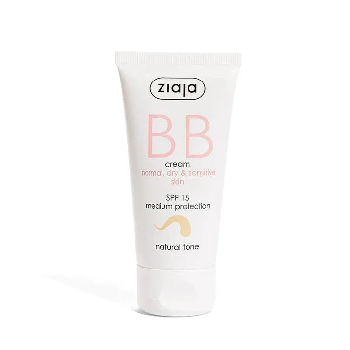 BB Cream Normal, Dry & Sensitive Skin SPF15 Medium Protection Natural Tone (Ziaja) - Image 1