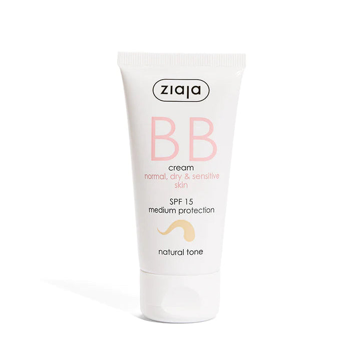 Ziaja BB cream tube on a white background