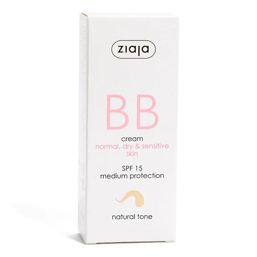 BB Cream Normal, Dry & Sensitive Skin SPF15 Medium Protection Natural Tone (Ziaja) - Image 2