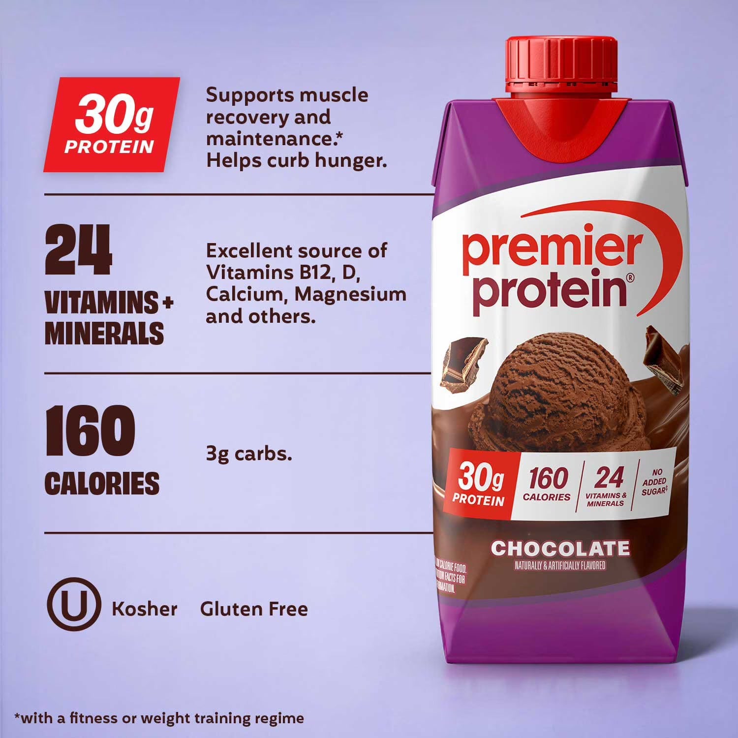 Premier Protein 30g High Protein Shake, Chocolate 325ml