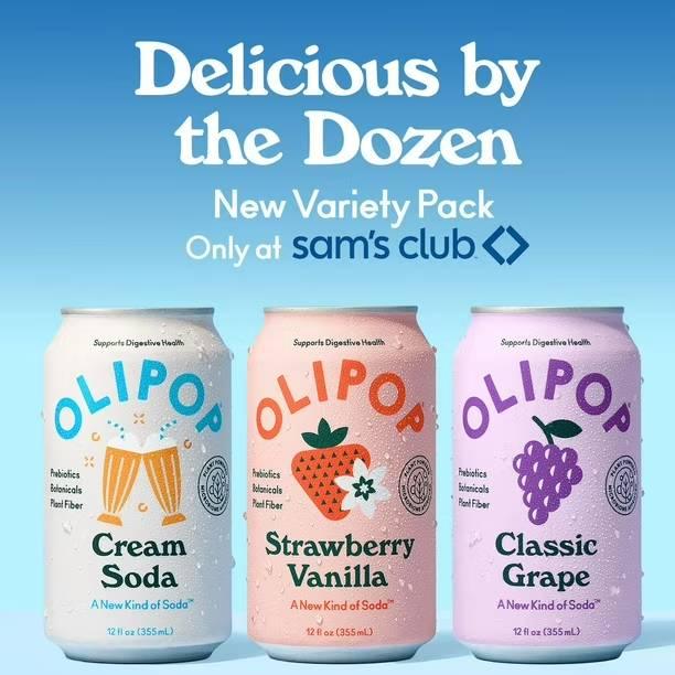 Olipop Strawberry Vanilla Soda Can 355ml