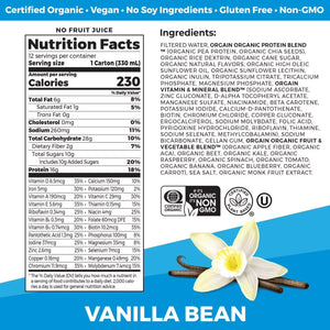 Orgain Organic Nutrition 16g Vegan Plant Based Protein Shake, Vanilla Bean 330ml