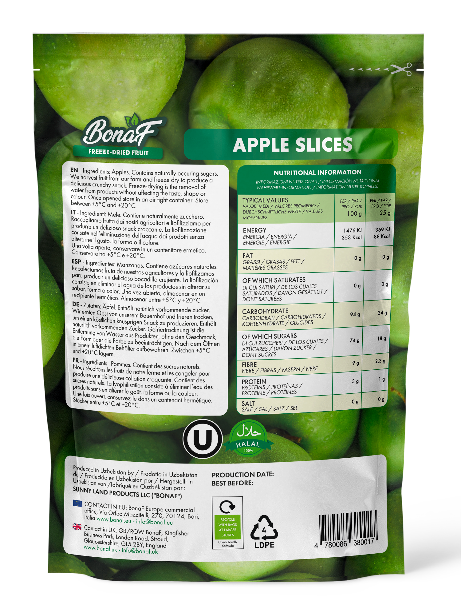 Freeze Dried Apple 25g