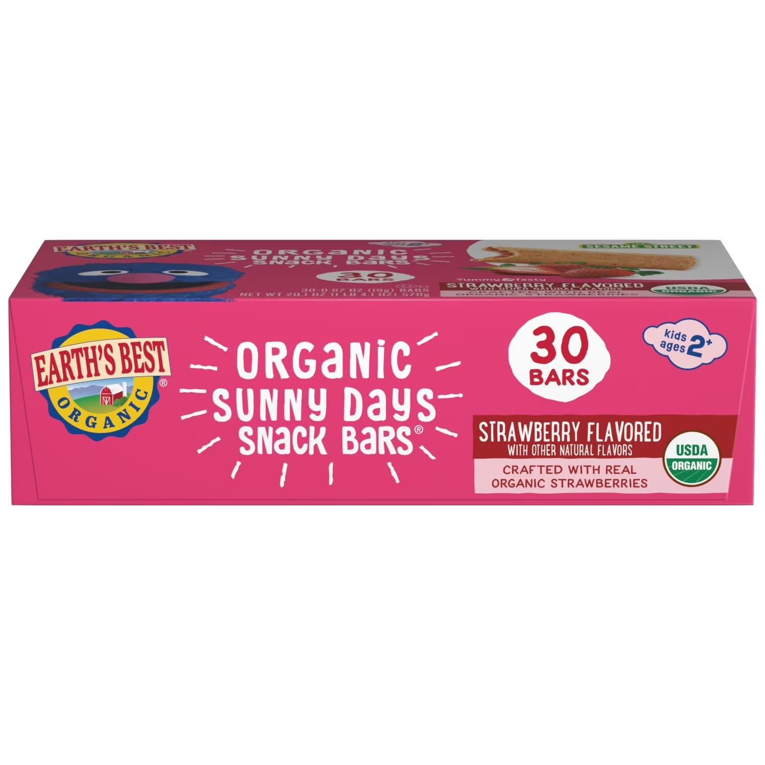 Earth's Best Sunny Day Bars Strawberry - 19g (30pc)