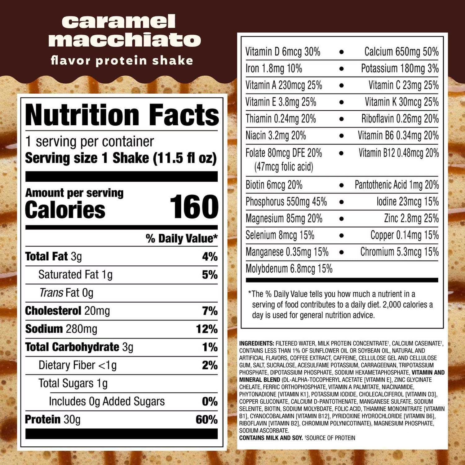 Premier High Protein Shake 30g Coffeehouse Caramel Macchiato 340ml