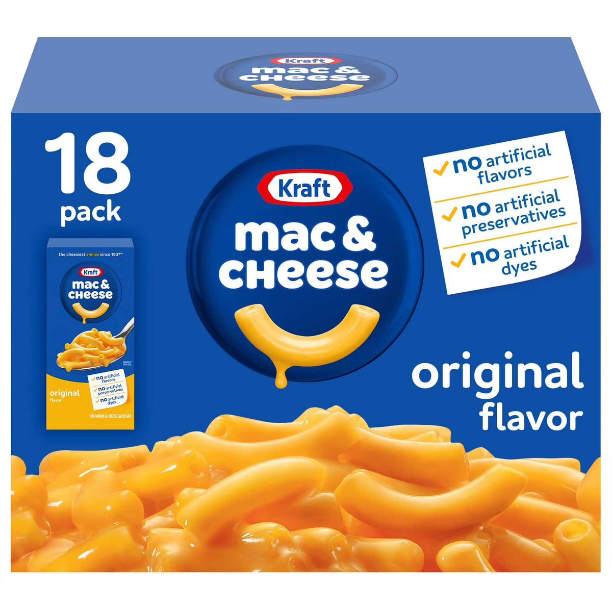 Kraft Original Macaroni and Cheese Dinner - 206 g (18pk)