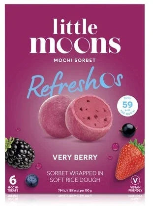 Little Moons Refreshos Very Berry 6 Mochi Sorbet 192g